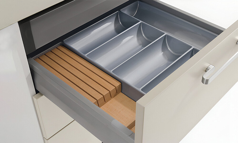 Organizador de cubiertos Gris 500-g