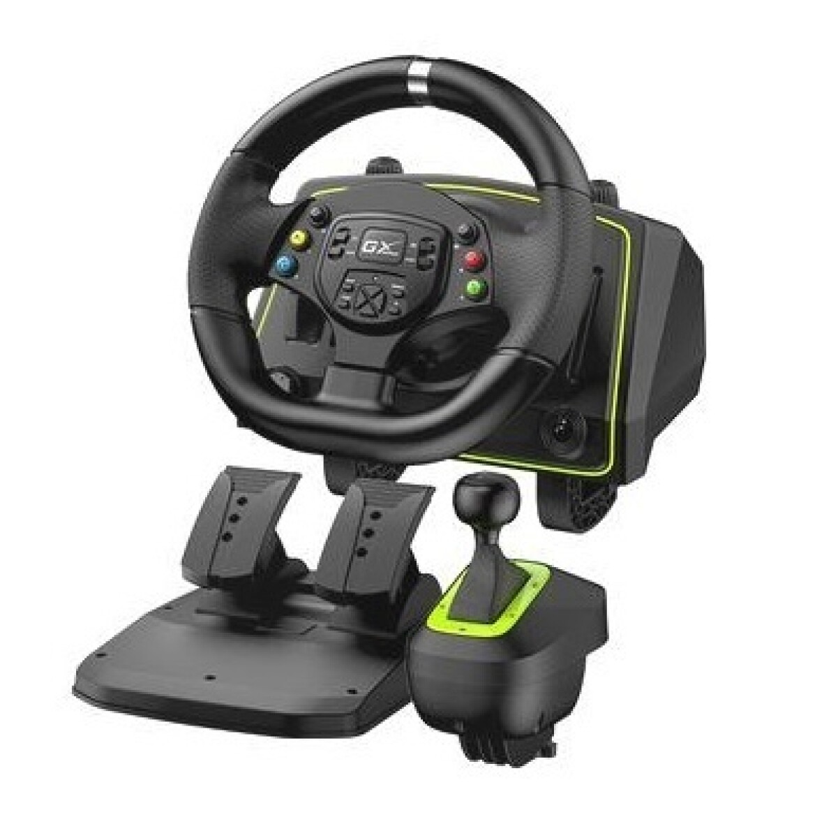 Volante Genius SpeedMaster X2 con vibracion, pedales y cambios 