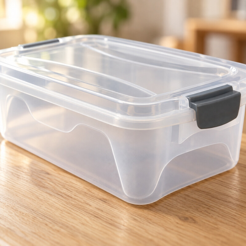 Set x3 Caja organizadora 6 lts de plástico reforzada TRANSPARENTE