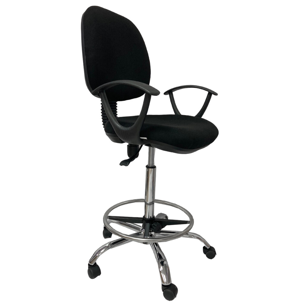 Silla alta de cajero Negro