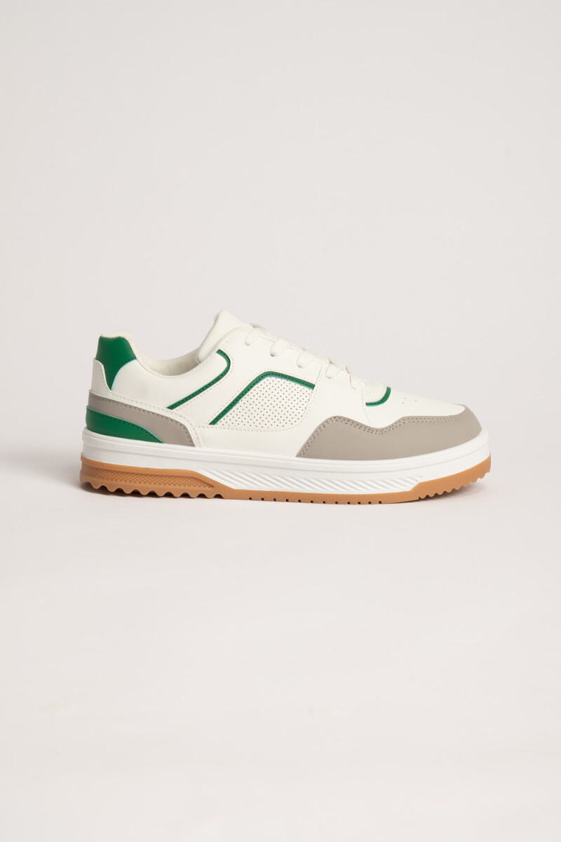 Zapatilla deportiva acordonada Blanco