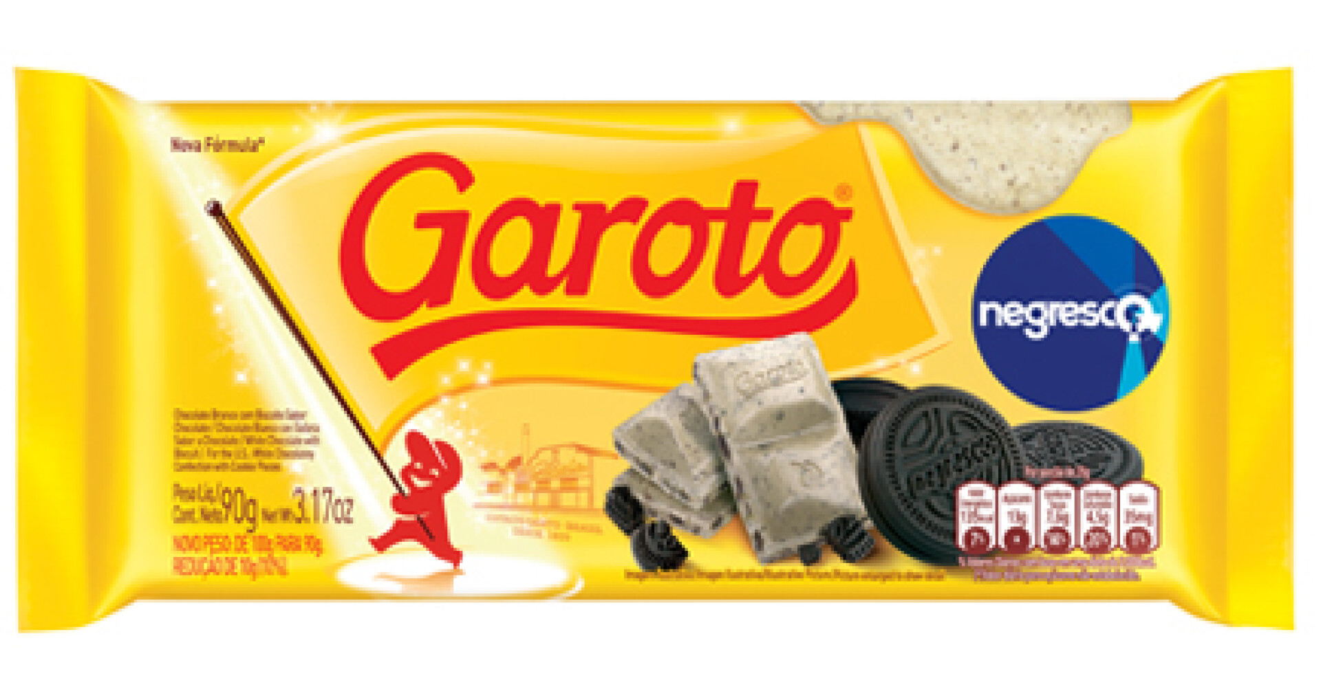 TABLETA GAROTO CHOCOLATE NEGRESCO 100 GR — El Clon