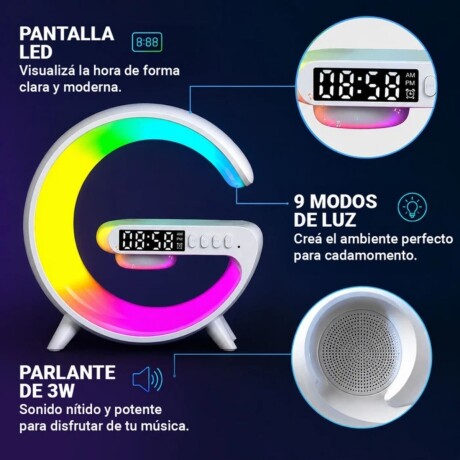 Parlante XL despertador con cargador inalámbrico V01