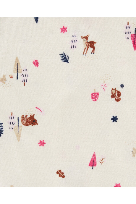 Set tres piezas campera de sherpa con capucha, calza y body manga corta de algodón Sin color