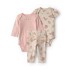 Set primer muda 3pz carters flores rosa