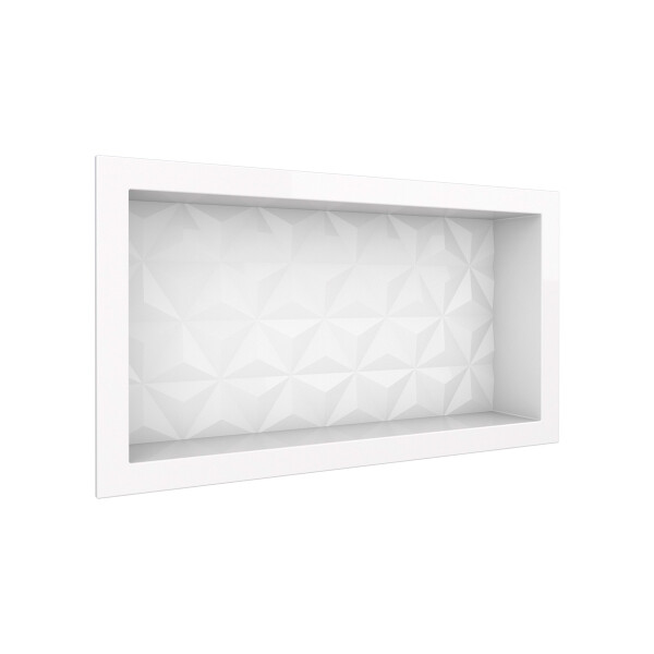 NICHO DE EMPOTRAR PARA DUCHA MARMOL SINTETÉTICO 60x30 CM COLOR BLANCO Nicho De Empotrar Para Ducha Marmol Sintetético 60x30 Cm Color Blanco