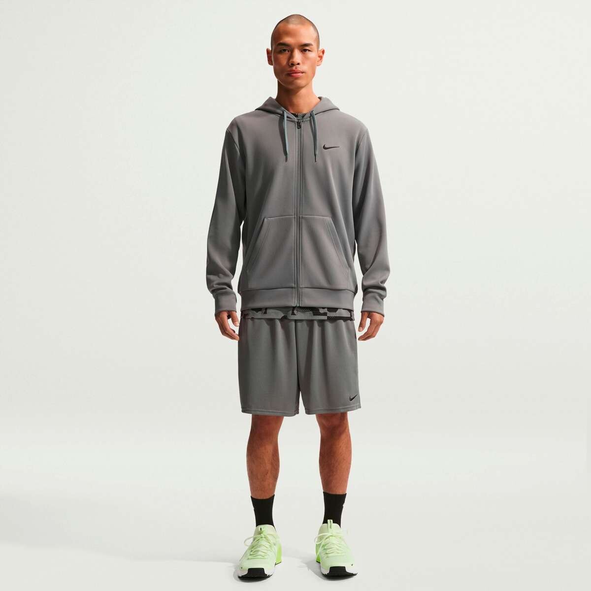 Campera Nike Dri-Fit Uv Flex Fleece Hyverse Con cierre de Hombre - Gris 