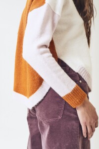 Sweater Color Block Nácar