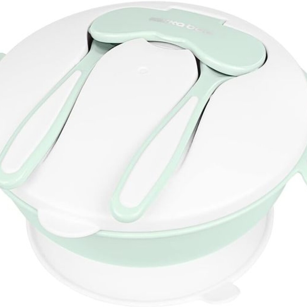 Bowl 4 en 1 KIKKABOO verde agua blanco