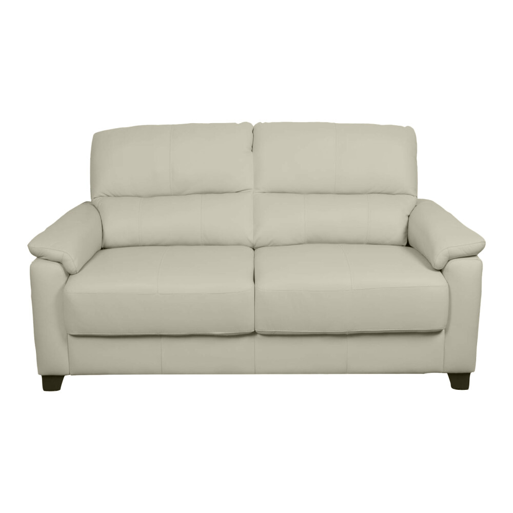 SOFA 2 CUERPOS CUERO-100-NATURAL NATURAL-BEIGE VENECIA CRUDO