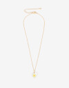 Cadena Corta con Dije Metal Collar De Cadena Con Dije Corazón Flor - Dorado