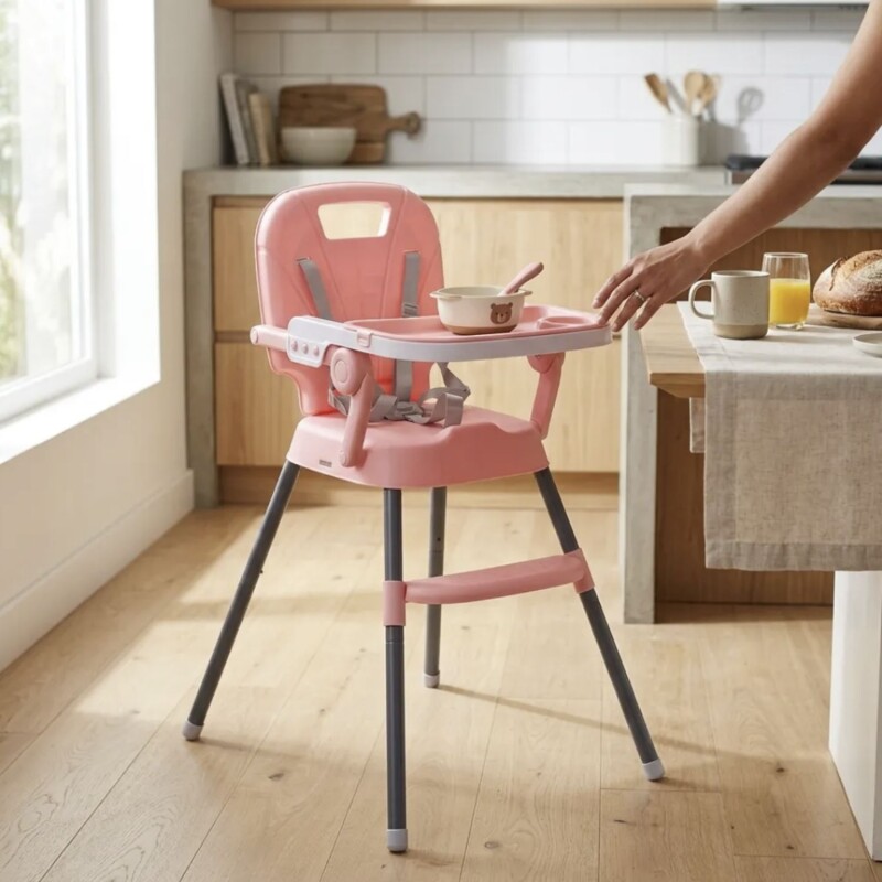 Silla de bebé multiuso, practica y cómoda 3 en 1 Rosado