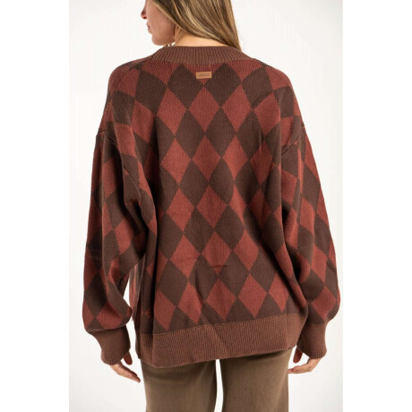 Cardigan Rombos Chocolate
