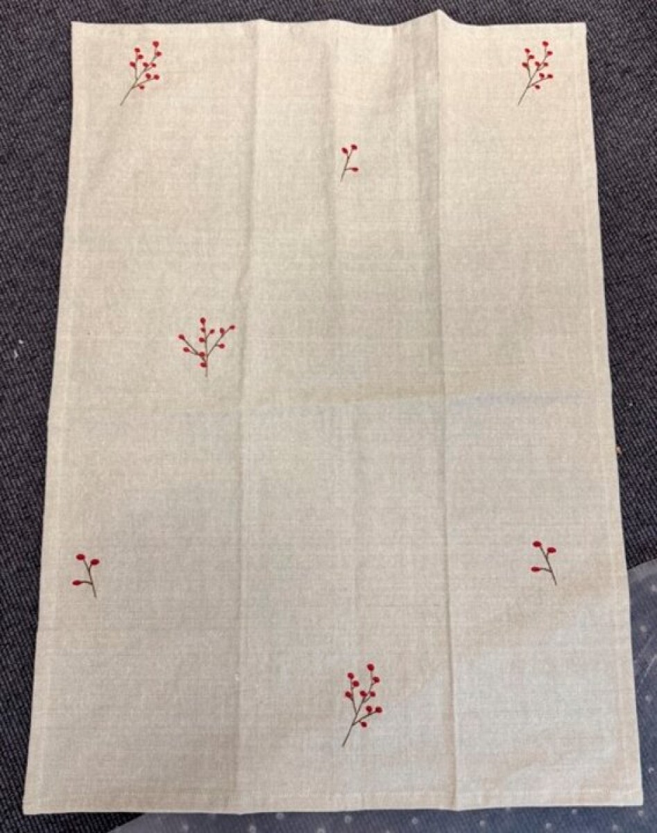 Repasador navideño HYME 50x70 cm beige 2u. 