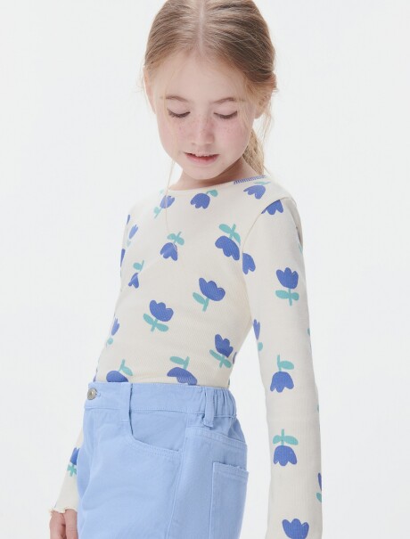 BLUSA INFANTIL ESTAMPADA BEIGE