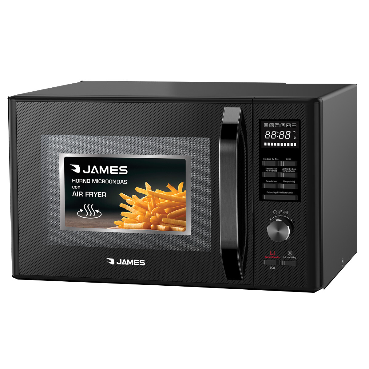 HORNO MICROONDAS CON AIR FRYER 2 EN 1 JAMES 28 LTS 