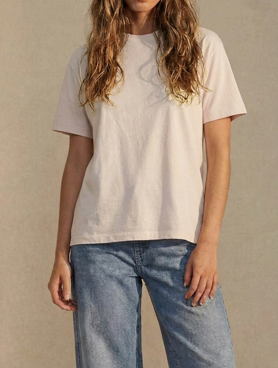 Remera Algodón Lavado - Rosa 