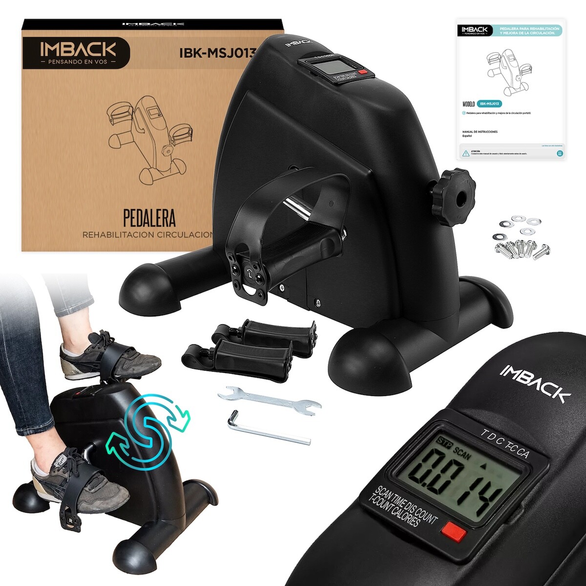 Pedalera Fija Para Rehabilitacion Portatil Ejercicio Pierna 