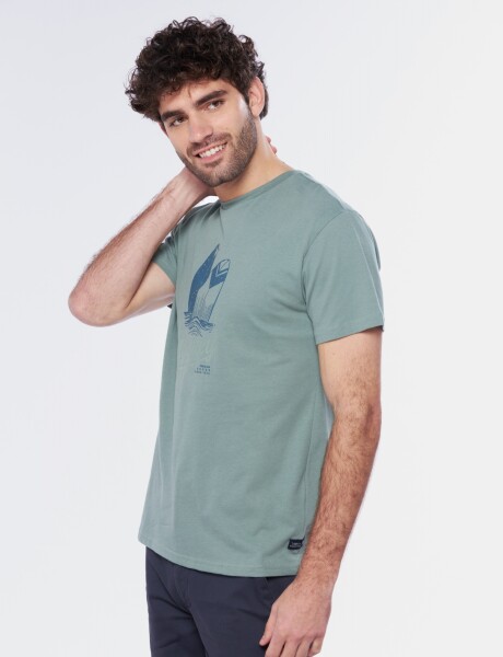 REMERA ESTAMPADA MANGA CORTA Menta