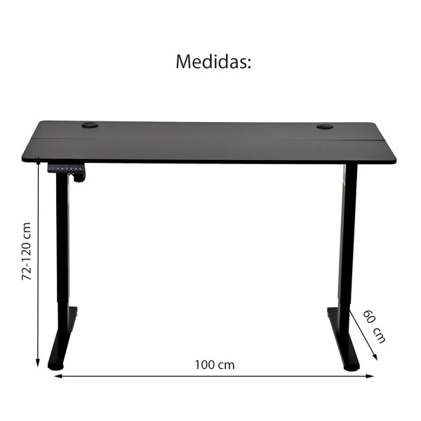 Escritorio Eléctrico 60x100 Altura Regulable NEGRO