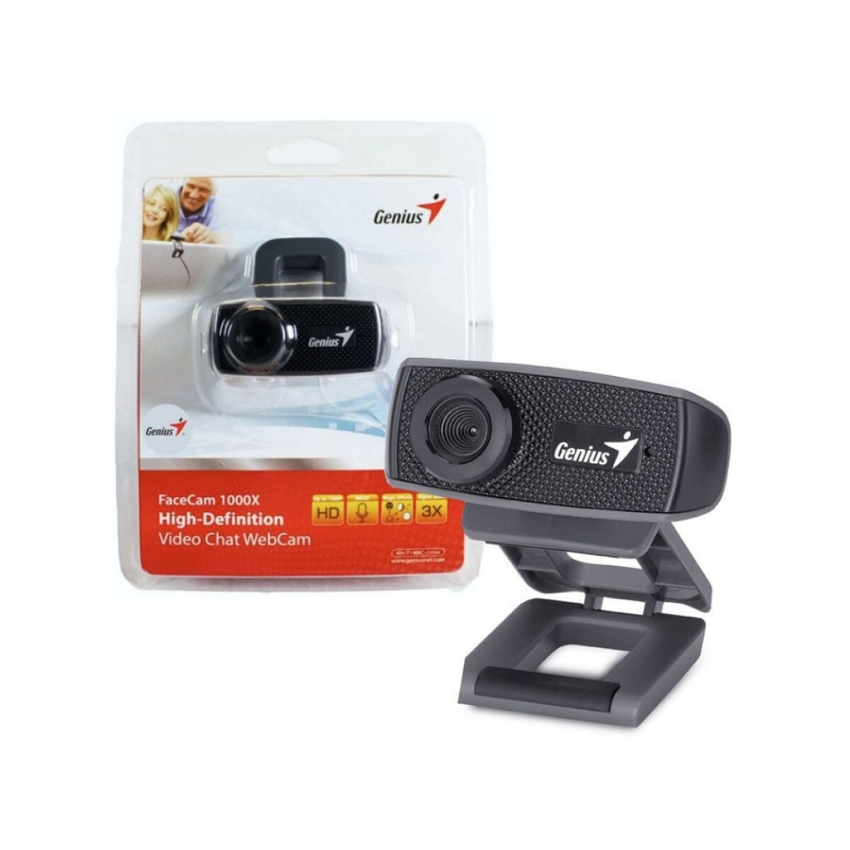 Webcam Genius FACECAM 1000X HD c/micrófono USB 