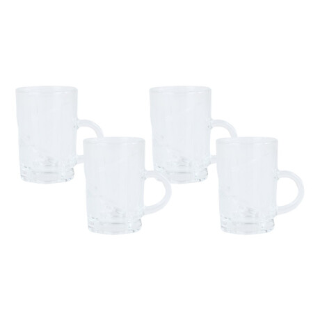 Set de 4 tazas de vidrio de 100ml Set de 4 tazas de vidrio de 100ml