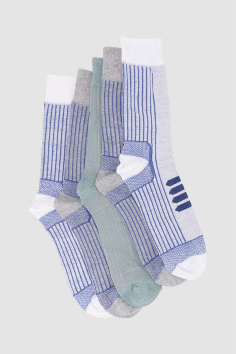 Pack x5 medias crew deportivas hombre mor - Variante 27 