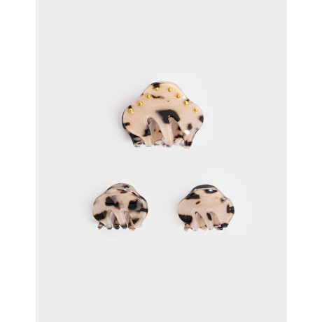 Broches Sets Carey Combinacion Bicolor
