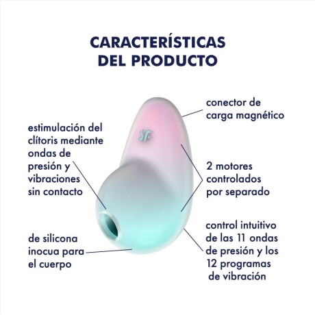 Satisfyer Pixie Dust Succionador Clítoris Vibrador Rosa Menta