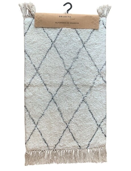 ALFOMBRA 50x80CM ROMBOS BLANCO Y NEGRO ALFOMBRA 50x80CM ROMBOS BLANCO Y NEGRO