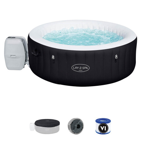 Bestway Spa Inflable 800 L Bañera Hidromasaje + Acces Negro/Blanco