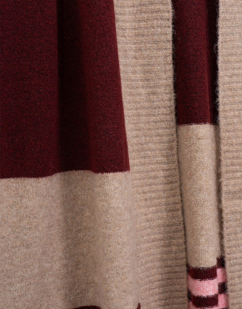 Ponchos Poncho Tejido Rayado - Combinacion Multicolor