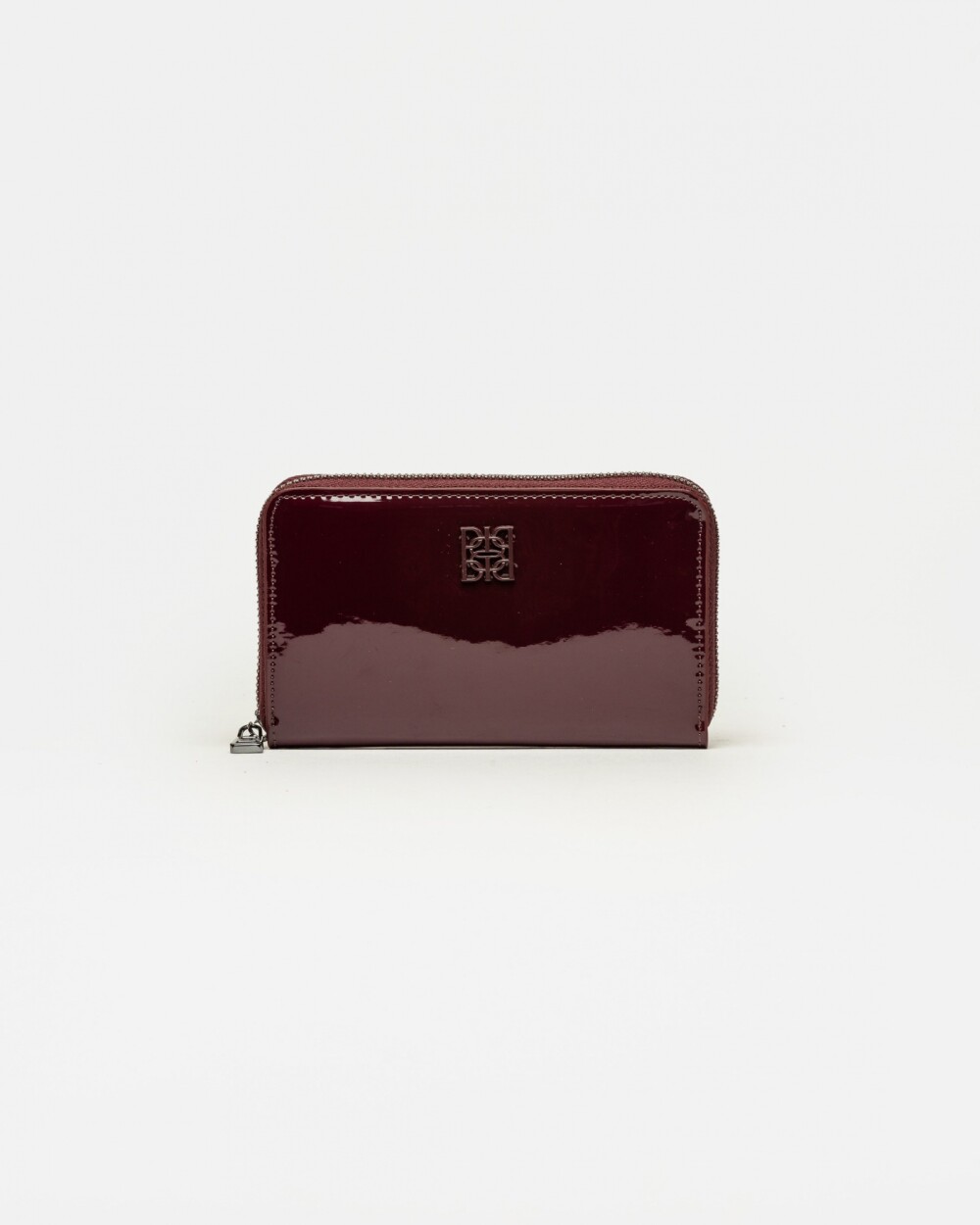 Billetera Mint en efecto cuero Bordeaux
