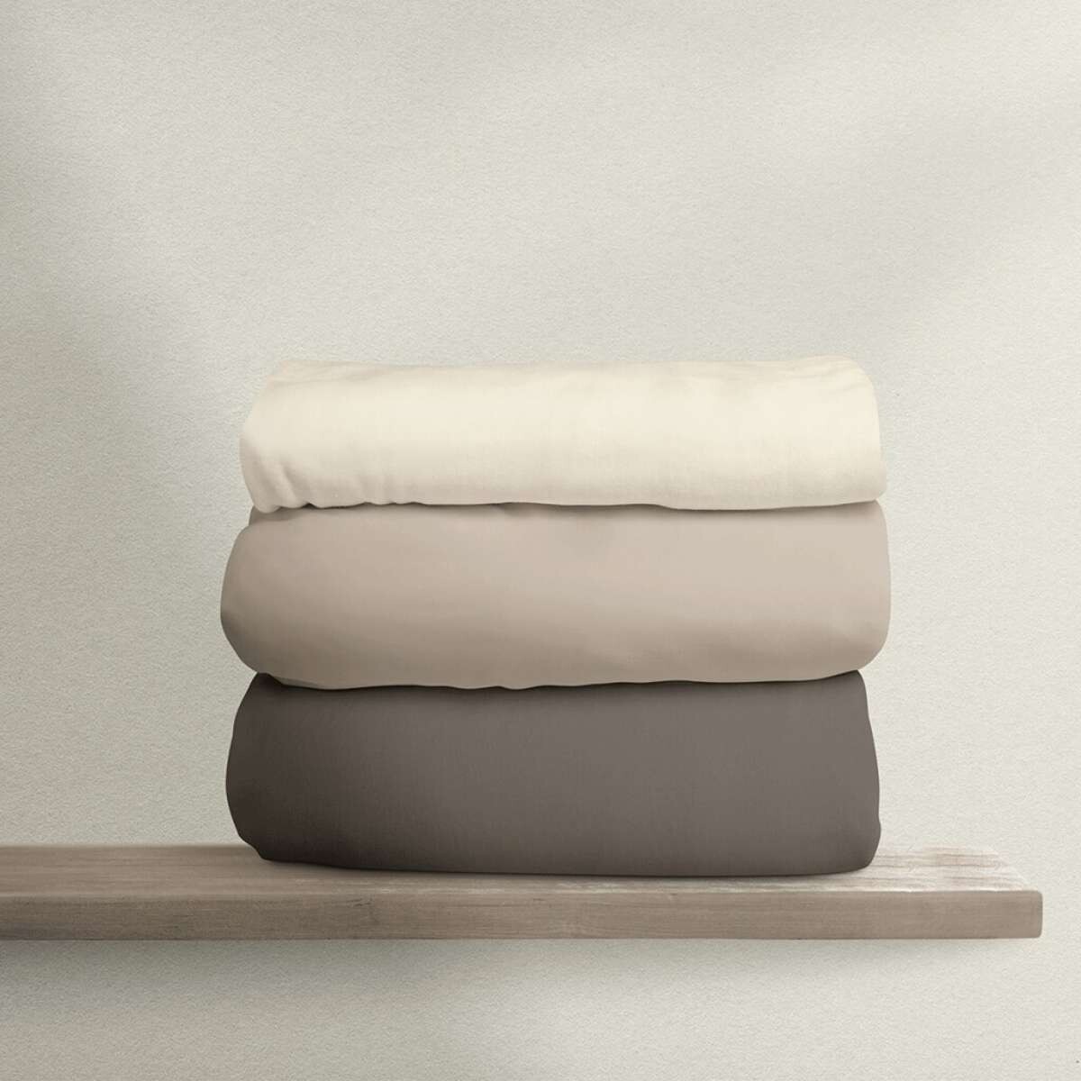 Juego De Sábanas 2 Plazas 200 Hilos 100% Algodón - Gris 