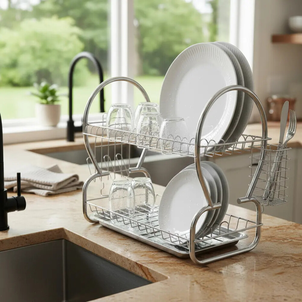 Escurridor Para Platos/vasos/cubiertos De Acero Escurridor Para Platos/vasos/cubiertos De Acero