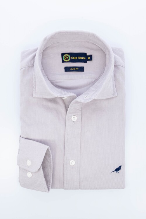 Camisa corduroy Slim Beige