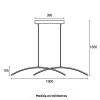 COLGANTE LED ARCOS 12W 3000K 100CM COLGANTE LED ARCOS 12W 3000K 100CM