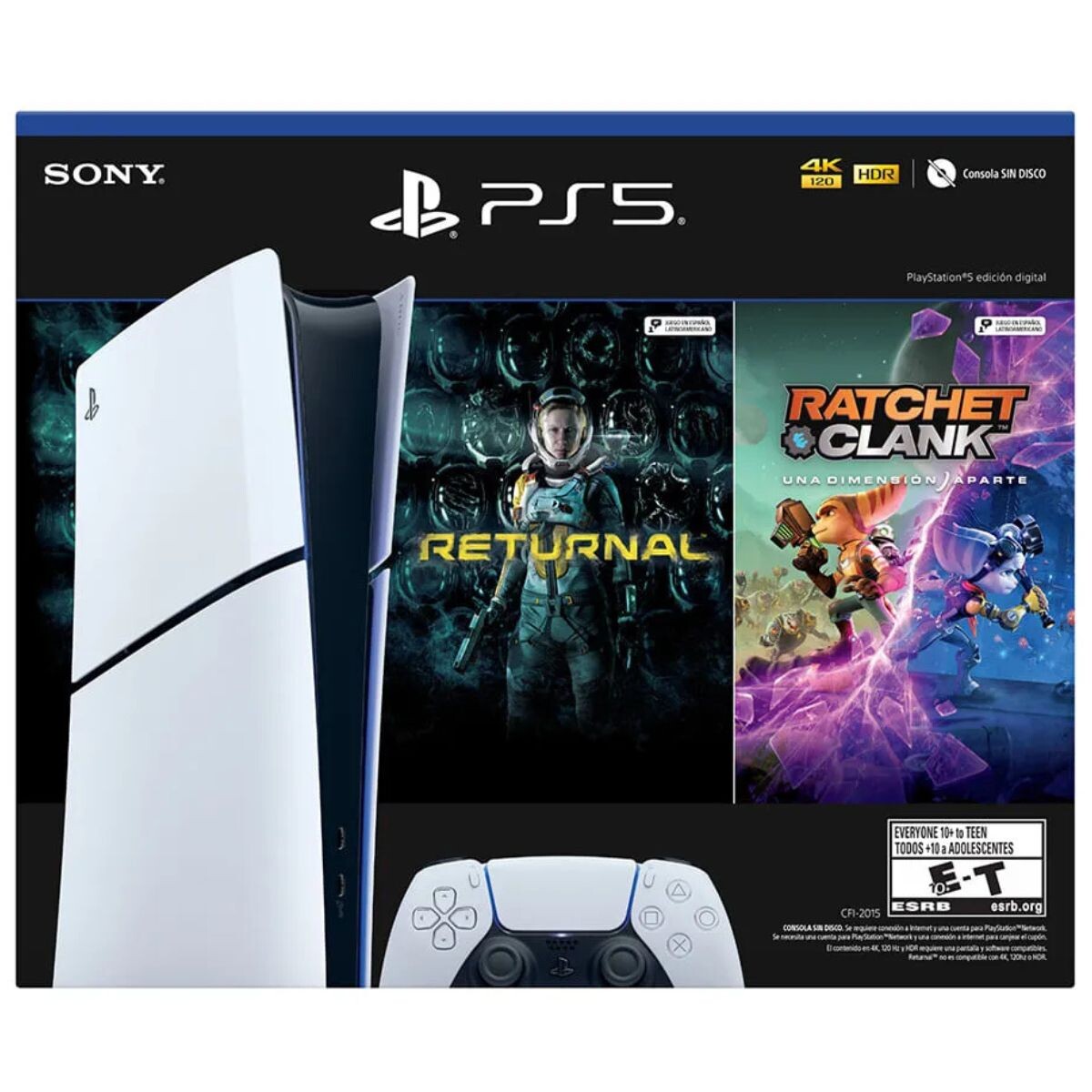 Consola Playstation 5 Slim Digital con 2 juegos 