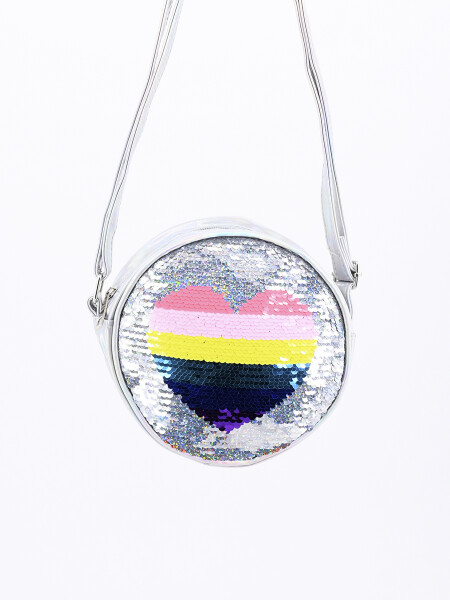 CARTERA INFANTIL CORAZÓN GRIS