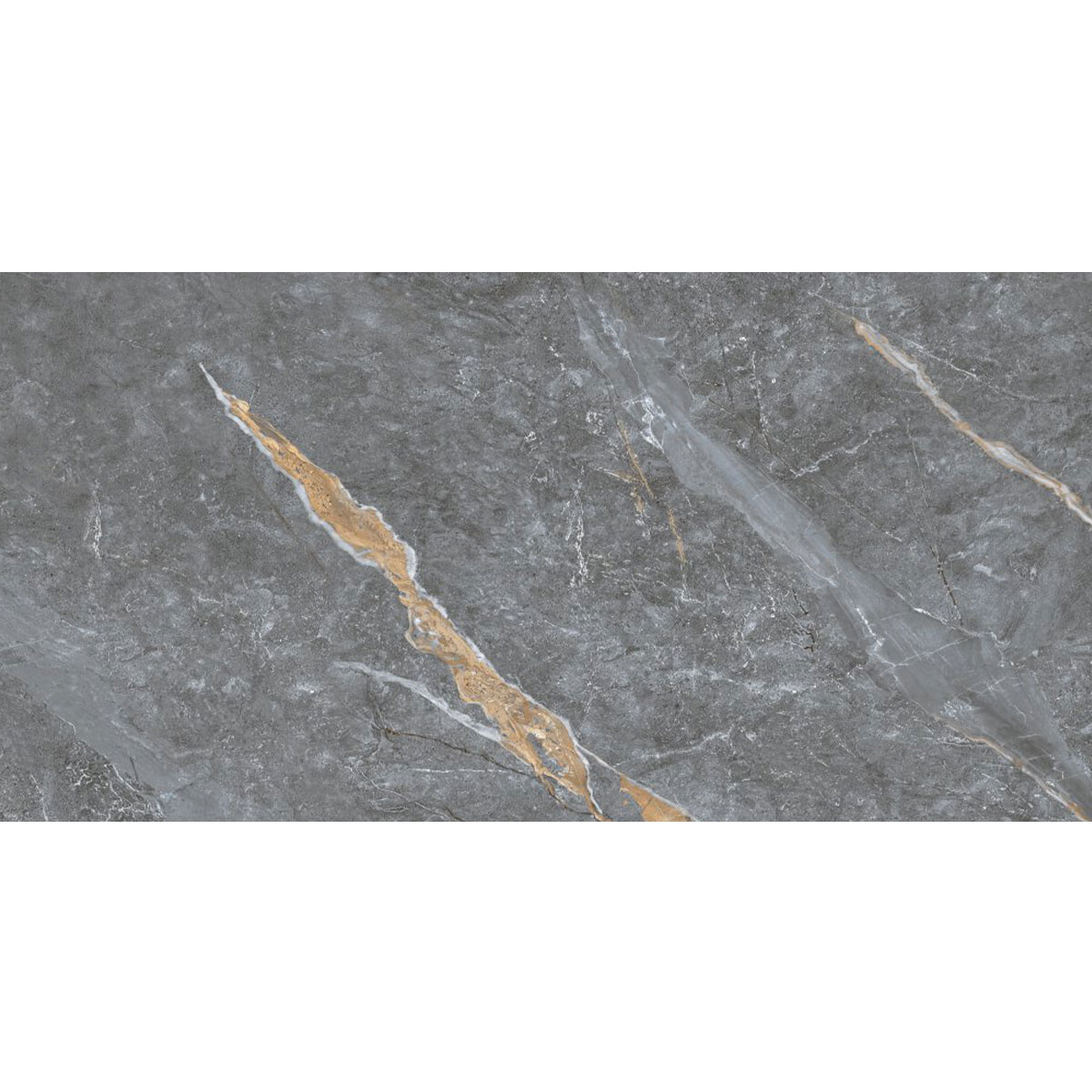 Ceramica 61X116 Negro Con Vertas Doradas Rectificado 