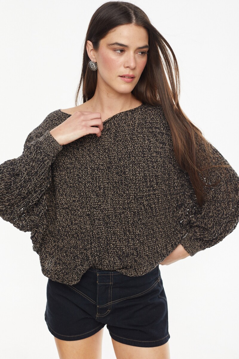 Sweater Agora Negro/Beige