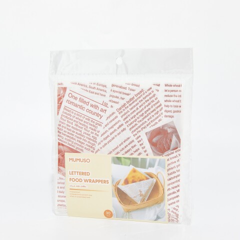 ENVOLTORIOS PARA ALIMENTOS LETRAS (30 UDS) ENVOLTORIOS PARA ALIMENTOS LETRAS (30 UDS)