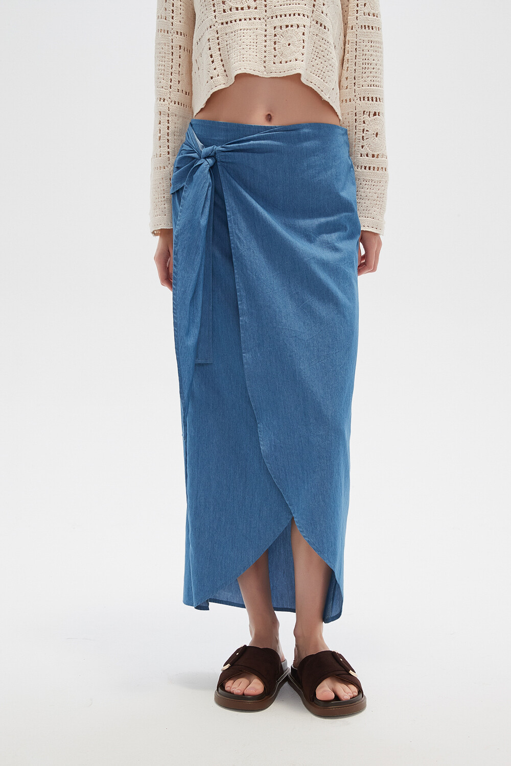 Falda Espir Azul Claro