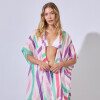 Kimono Lineas MULTI/FUCSIA