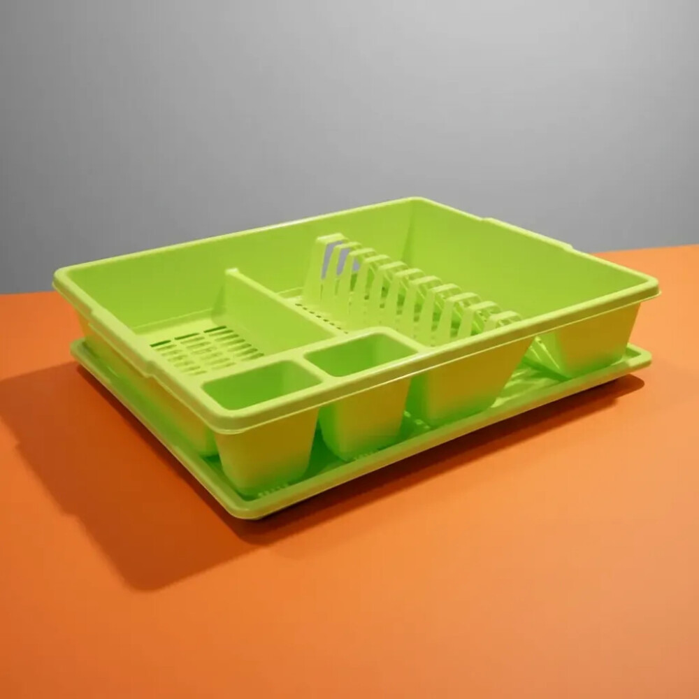 Escurridor Eco De Platos Vasos Cubiertos 45 X 38 Cm VERDE