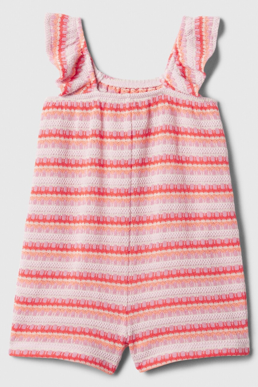 Enterito Crochet Toddler Niña Pink Stripe