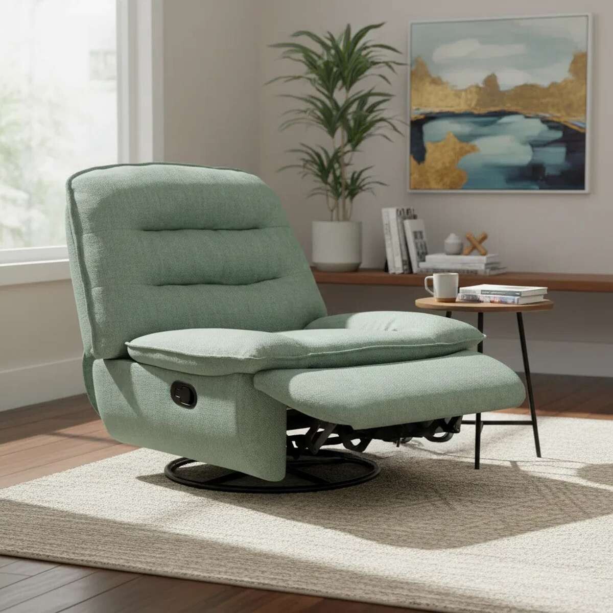 Sillon Recliner Giratorio mecedora Atlas - Verde 