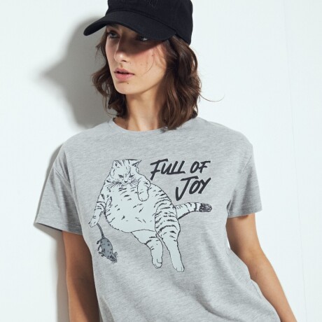 REMERA ARCE Gris Claro Melange