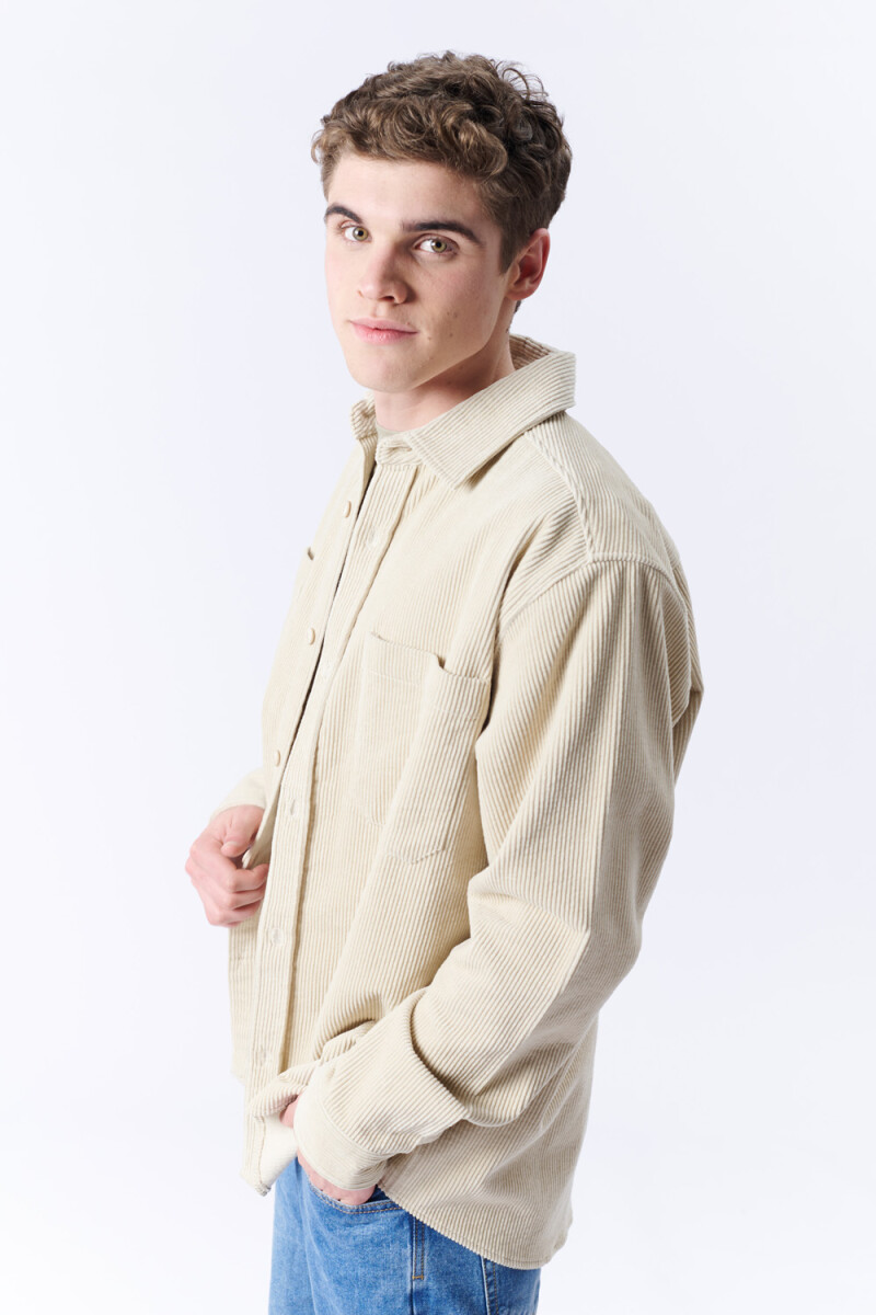 Sobrecamisa de pana Beige