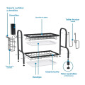 Escurridor 2 pisos 43cm seca platos organizador Escurridor 2 pisos 43cm seca platos organizador